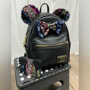 Disney loungefly backpack and wallet